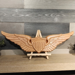 Army Aviation Basic Wings –  Aviator Insignia – 3D Carved Wall Decor – Army Gifts – Army Basic Aviation Wings