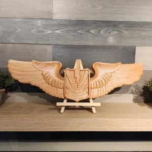 US Air Force RPA Pilot Wings – Remotely Piloted Aircraft Wings – 3D Carved RPA Pilot Wings – Air Force Gifts – Wood Aviator Wings
